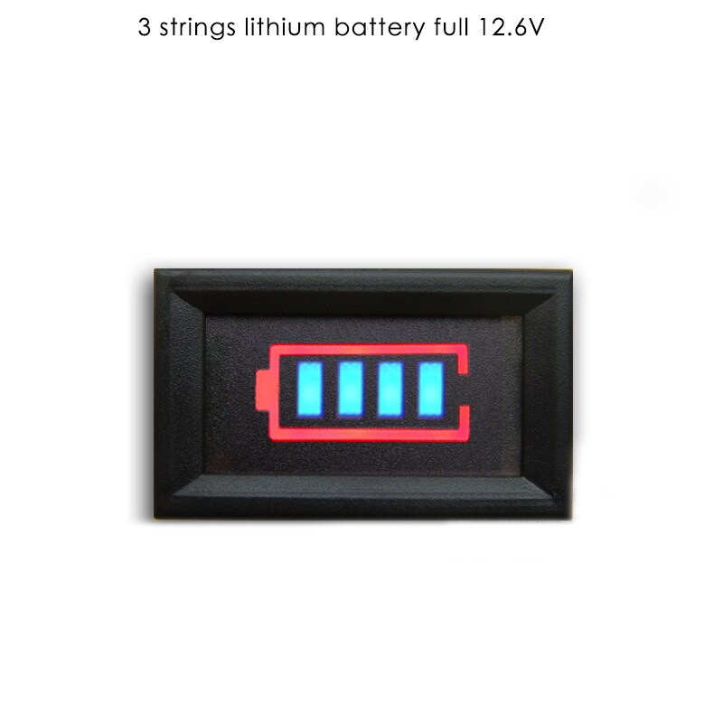 Elbil batterimåler bly-syre og lithium-ion batteri batterikapacitetsindikator bord batterikapacitetsindikator: 12.6v
