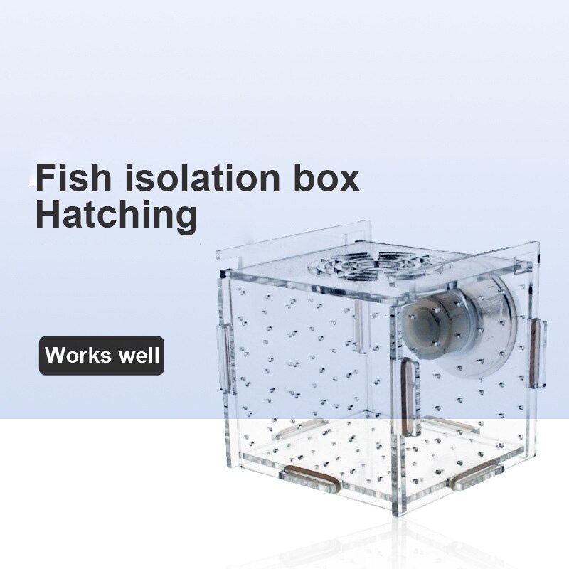 Incubadora de Pez transparente para acuario, caja de cría de peces pequeños, de doble capa, Red de Aislamiento multicapa acrílica