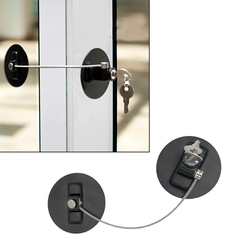 1 PC Fenster Tür Schutz Mit Schlüssel Kind Sicherheit Lock Baby Schrank Schutz Blockers Kinder Türschlösser Verhindern Fallen