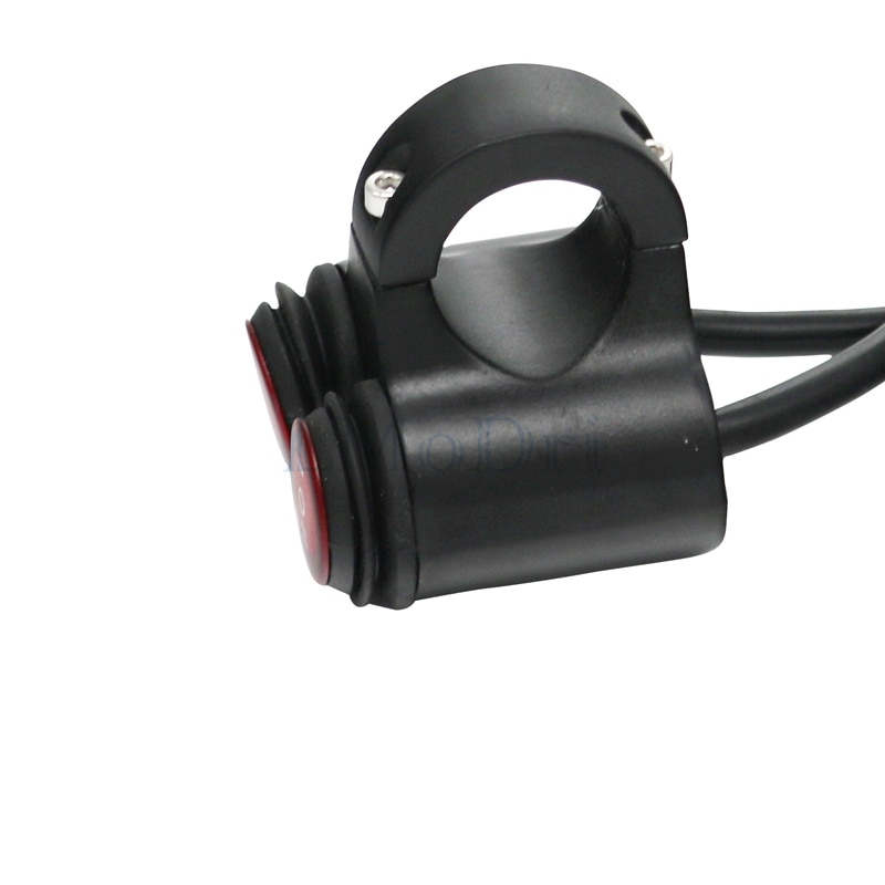 LMoDri-Interruptor de aleación de aluminio para motocicleta, 7/8 manillar de ", resistente al agua, 2 interruptores de Control, indicador de luz Universal, 12V