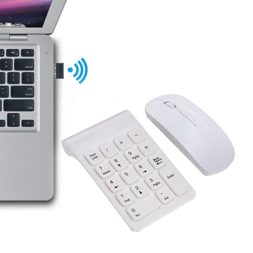 2.4g trådløse mini digital tastatur 18 taster usb nummer numerisk tastatur mus til bærbar pc notebook desktop