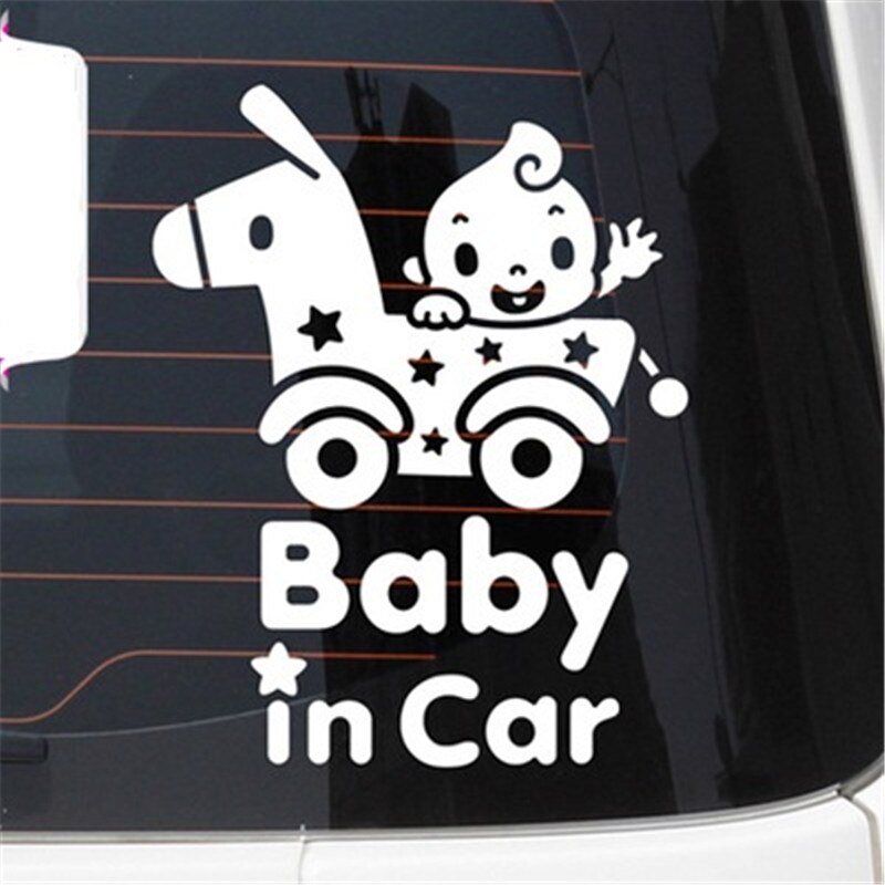 Wit Styling Auto Accessoires Baby In Auto Grappige Stickers En Stickers Cartoon Auto Sticker Snijden Sticker Vinyl Sticker