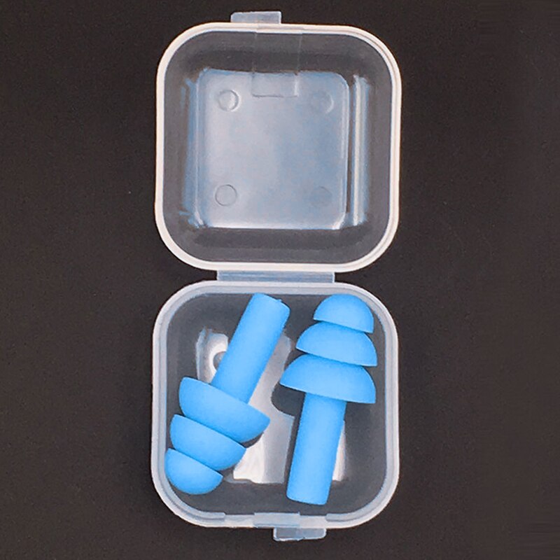 Soft Silicone Ear Plugs Sound Insulation Ear Protection Earplugs Anti Noise Snoring Sleeping Plugs For Travel Noise Reduction: Blue