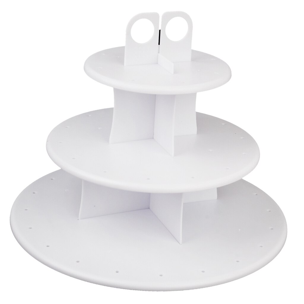 42 Holes Lolli Holder Cake Display Stand Plastic White