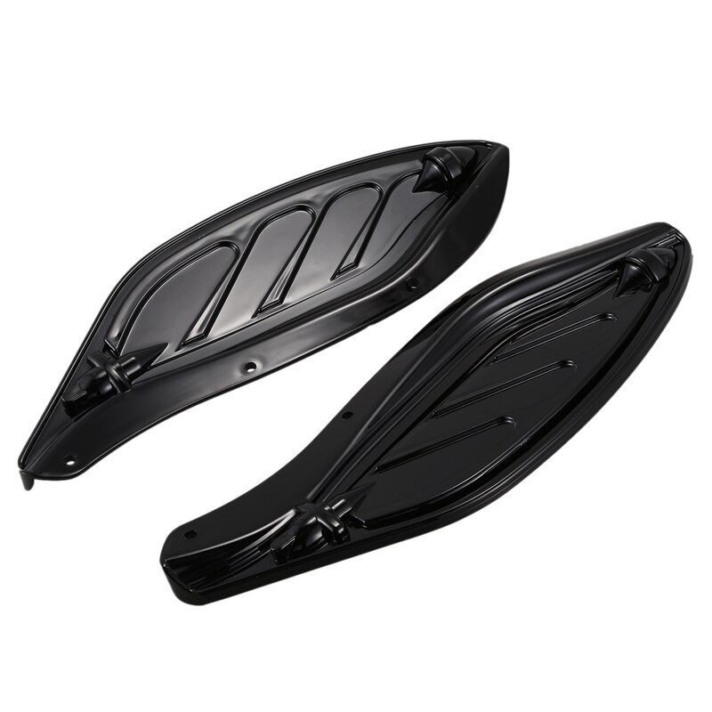 Zwarte Draaibare Wind Side Wing Voorruit Air Deflector Fit Voor Touring 13