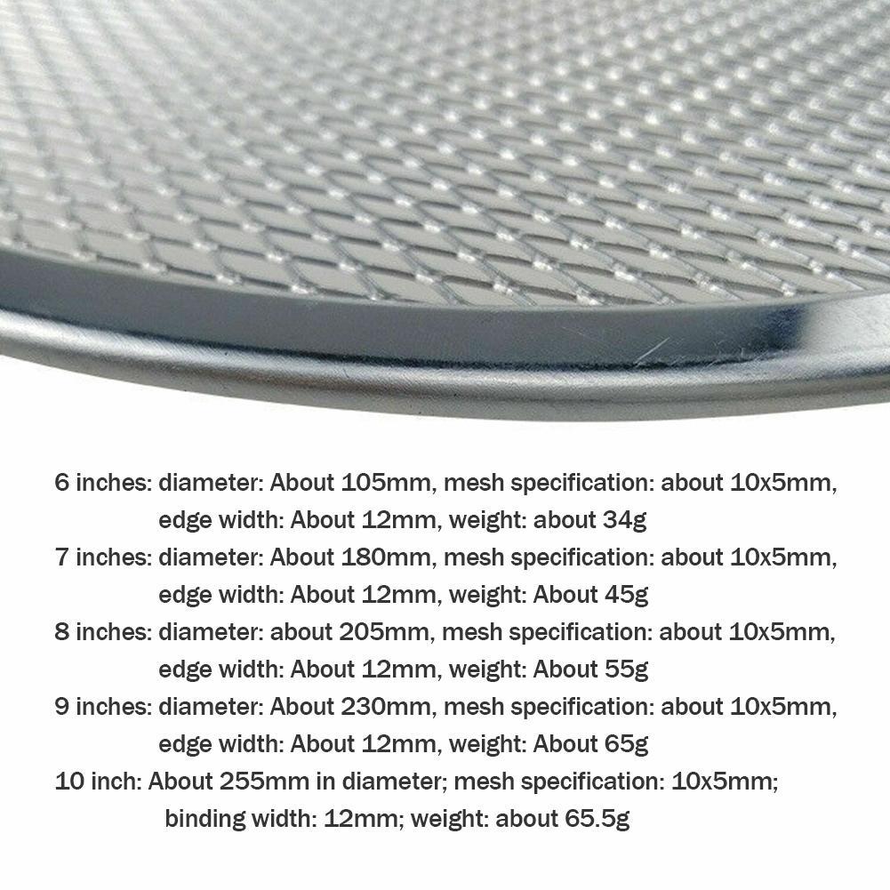6/7/8/9/10 inch zeef bakvorm pizzaplaat gaas naadloos scherm bakvorm bakgereedschap keukennet bakvorm bakmetaal  d1 h 8