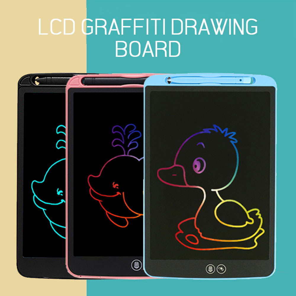 12 inch LCD Writing Tablet Partially Erasing Drawing Board Electronic Thick Pen Highlighting Pads DIgital Tablets With Battery