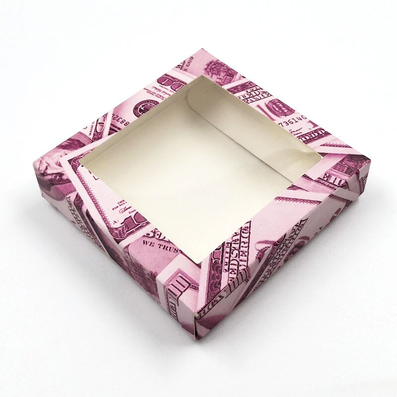 paper eyelash packaging box lash boxes packaging custom own logo for 10mm-25mm mink eyelashes square case bulk: 9