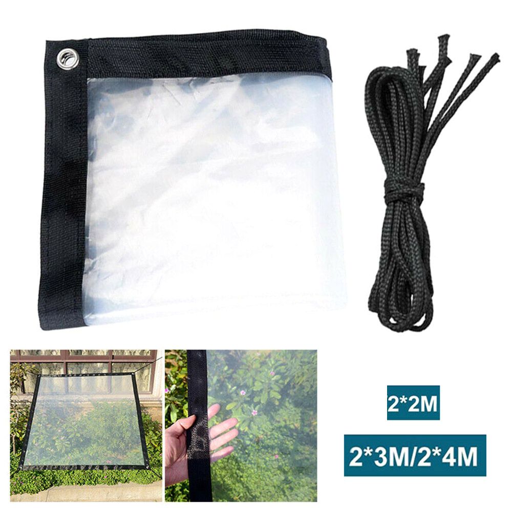 Transparent Rainproof Shed Cloth Tarpaulin Lightweight Waterproof Tarp Cover Tent Warm Rainproof Shelter Rain Film Tarpaulin