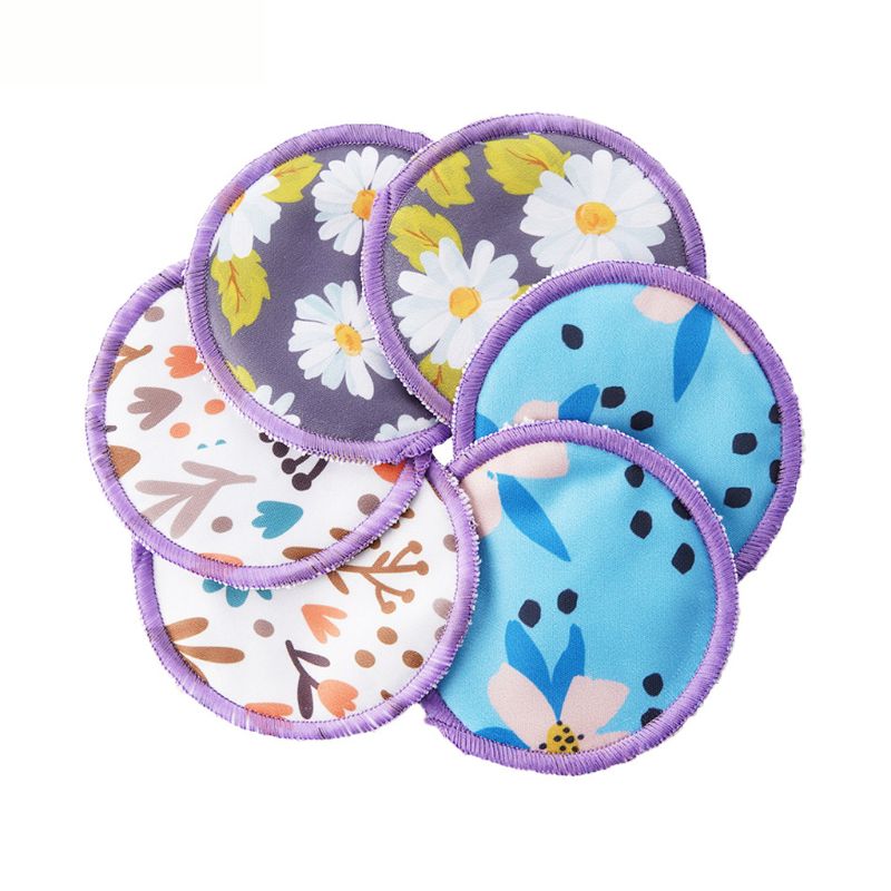 . Bamboo Nursing Pads with Laundry Bag Washable Feeding Pad Reusable Breast Pads