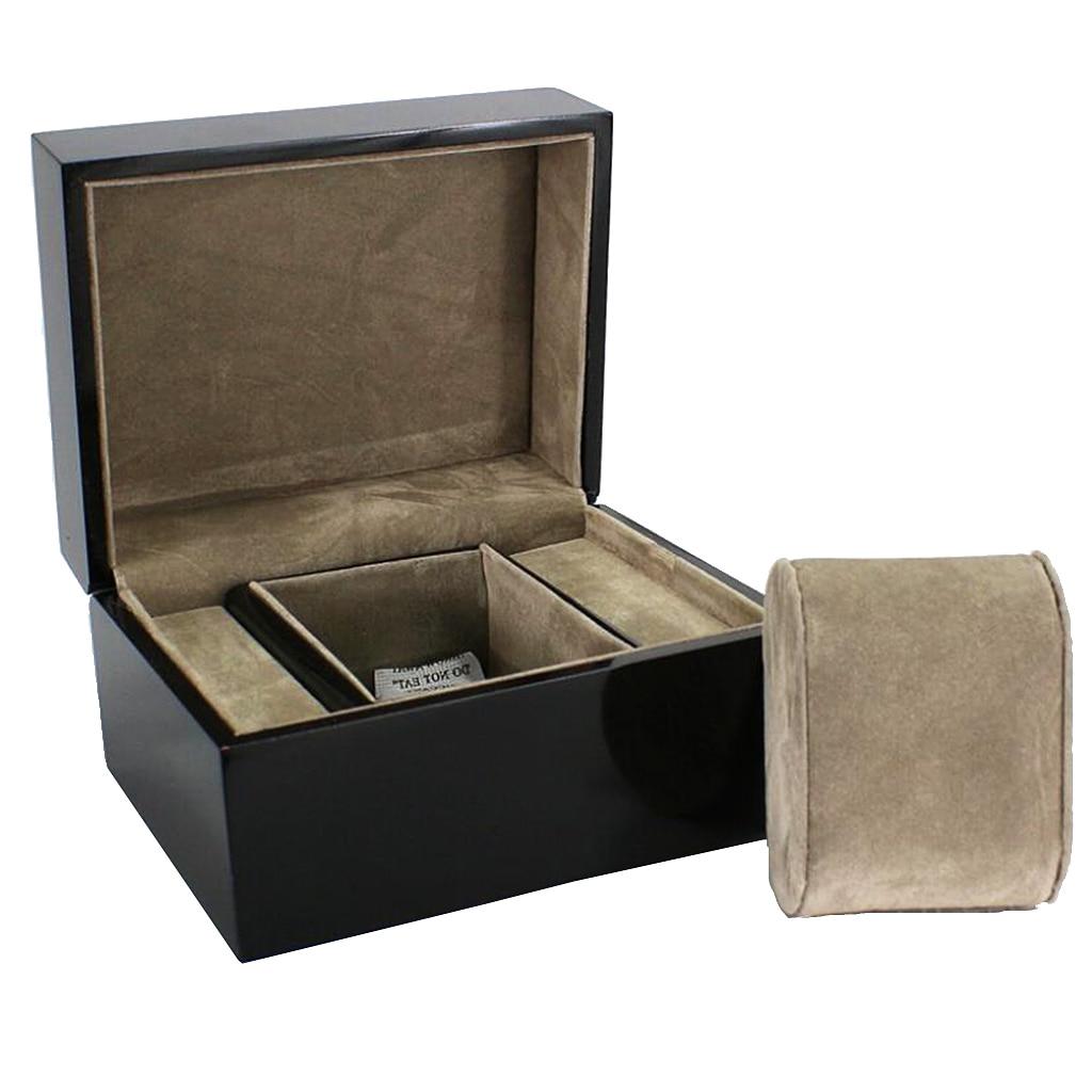 Black Watch Box Single Slot Watch Case Watch Box Organizer For Men Women