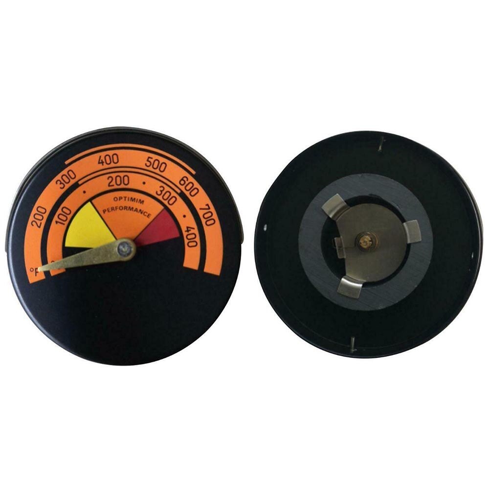 Termómetro para estufa, medidor de temperatura para horno, medidor de temperatura para quemador de chimenea de leña, herramienta de medición para ahumador de horno