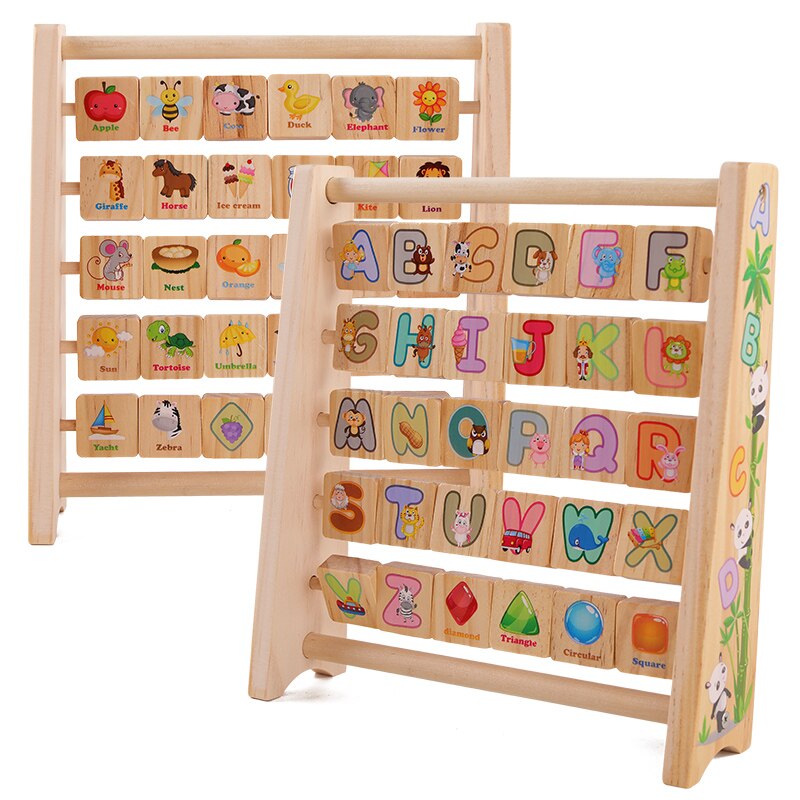 Neue Alphabetischer kippen Rahmen Holz Spielzeug Für freundlicher 26 Buchstaben Lernen Blöcke freundlicher Pädagogisches Vorschul Lehrmittel