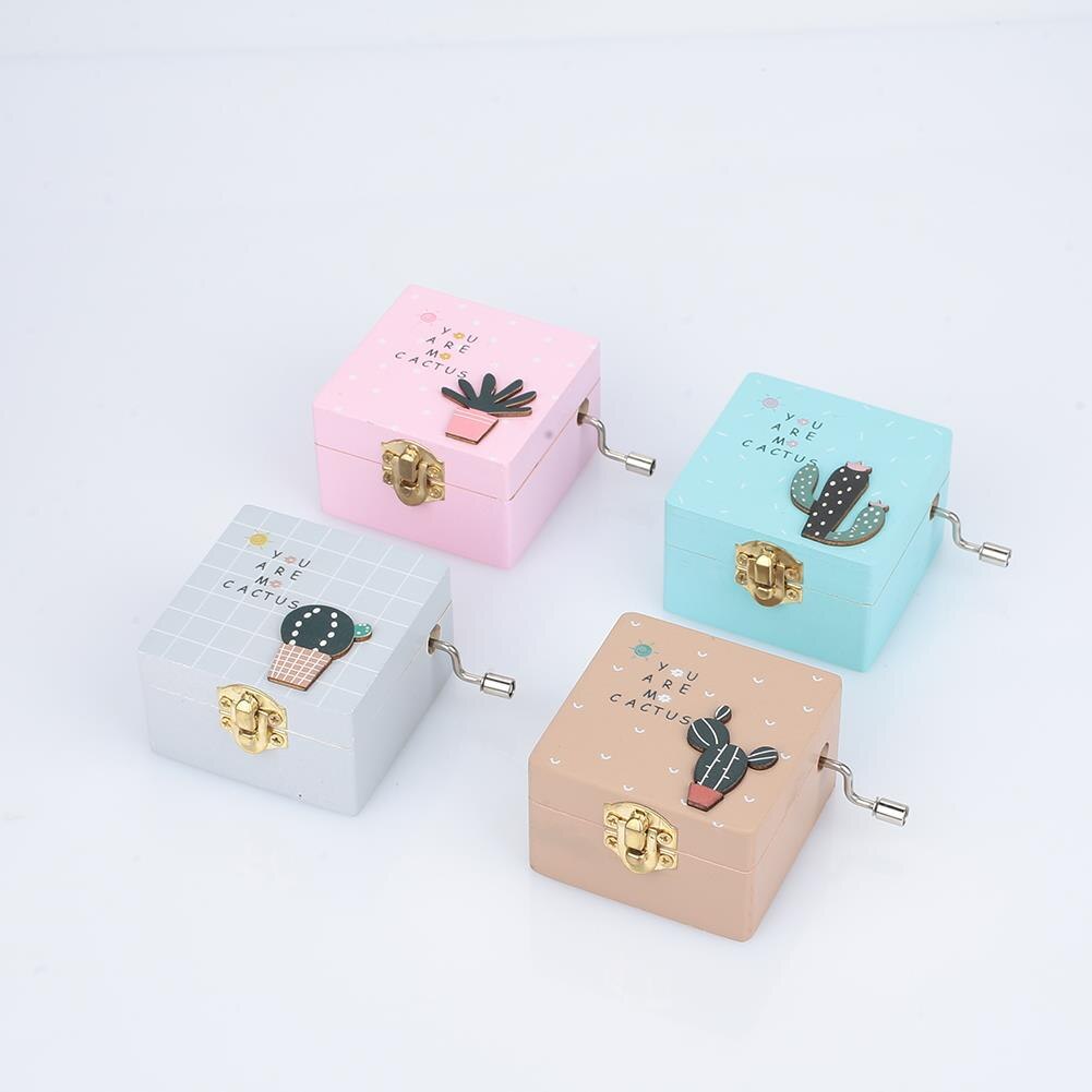Wooden Music Case Eight Tone Box Music Box Christmas Plant Ornaments Keepsake Kids Beautiful
