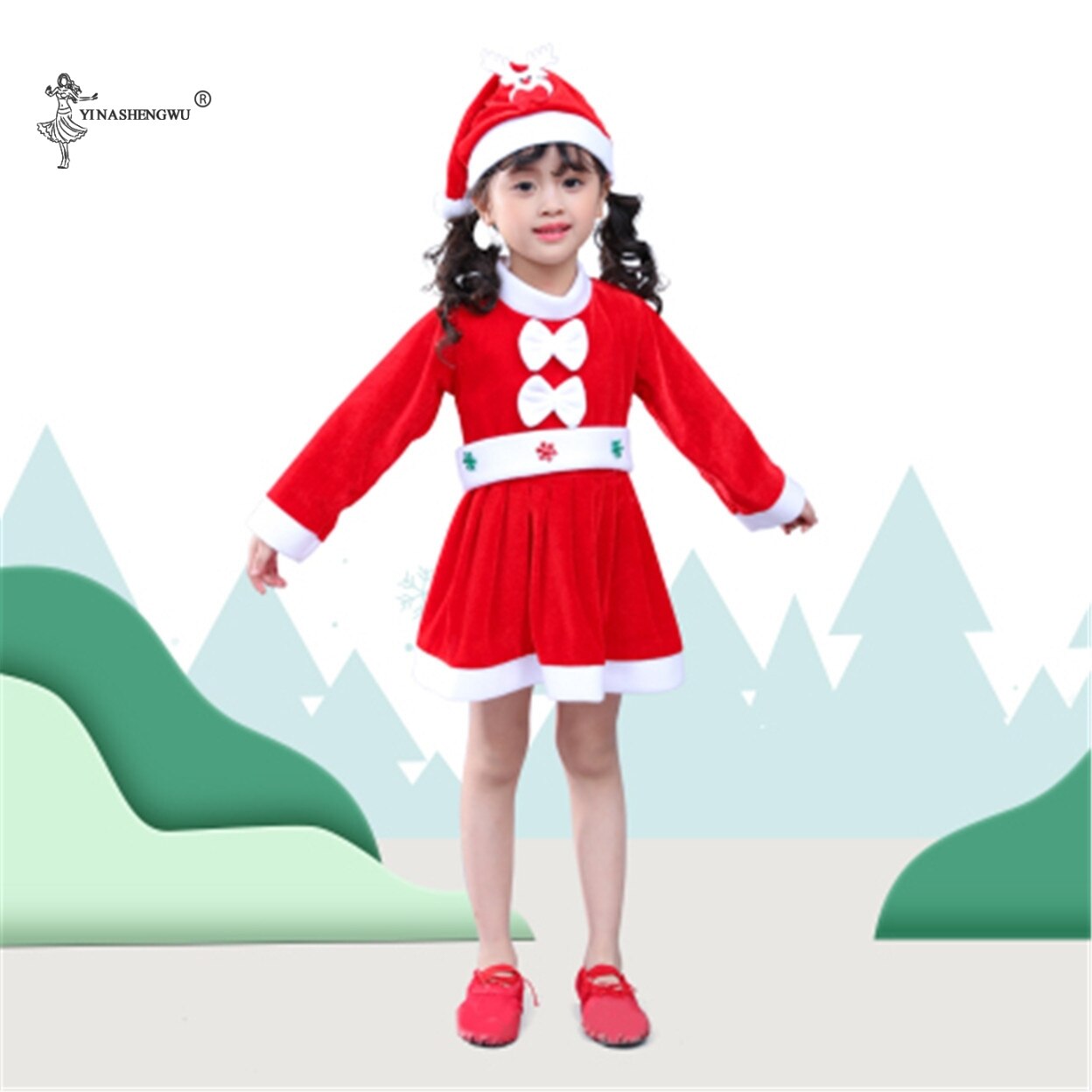 Meisje Kerst Outfit Kleding Set Jongens Jurken Pak Prestaties Kleding Kerst Kerstman Kids Kostuums Winter Kostuums