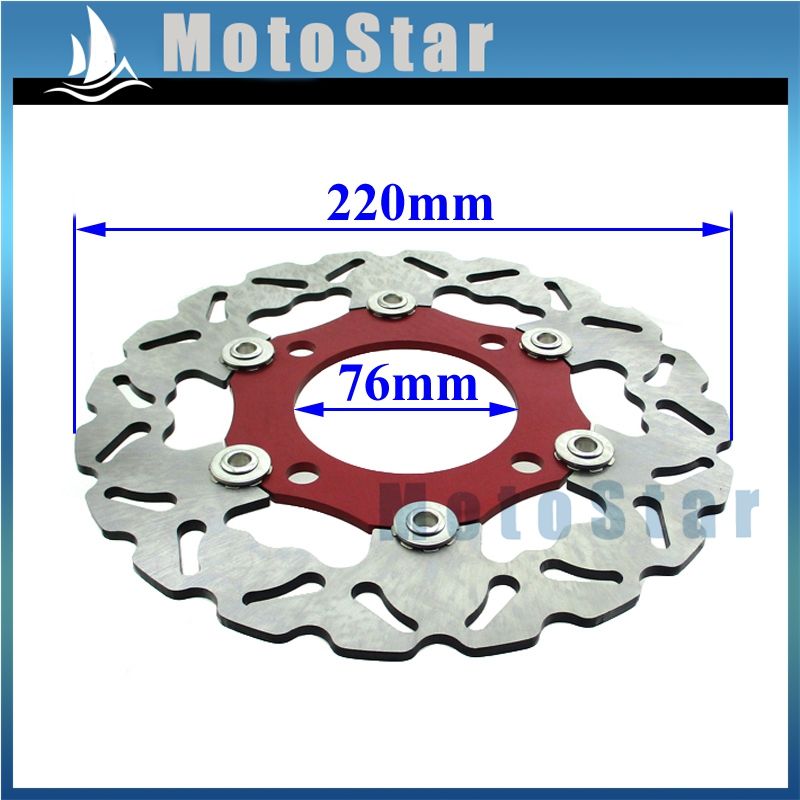 220mm bremseskiveskive rotor til 50 70 90 110 125 140 150 160 kinesisk pit snavs cykel stomp dæmon x wpb orion  m2r lucky mx ssr