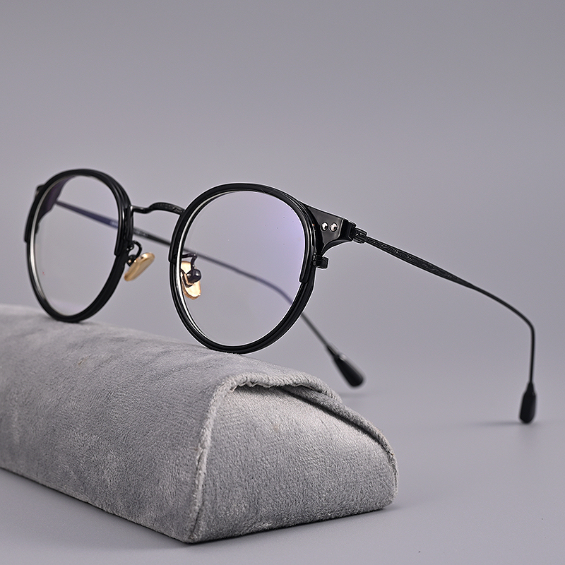 Bijziendheid Bril Mannen Vrouwen Vintage Ronde Brillen Montuur Anti Blauw Licht Bril Mannen-125 150 175 200 225 250 275: Black / 0