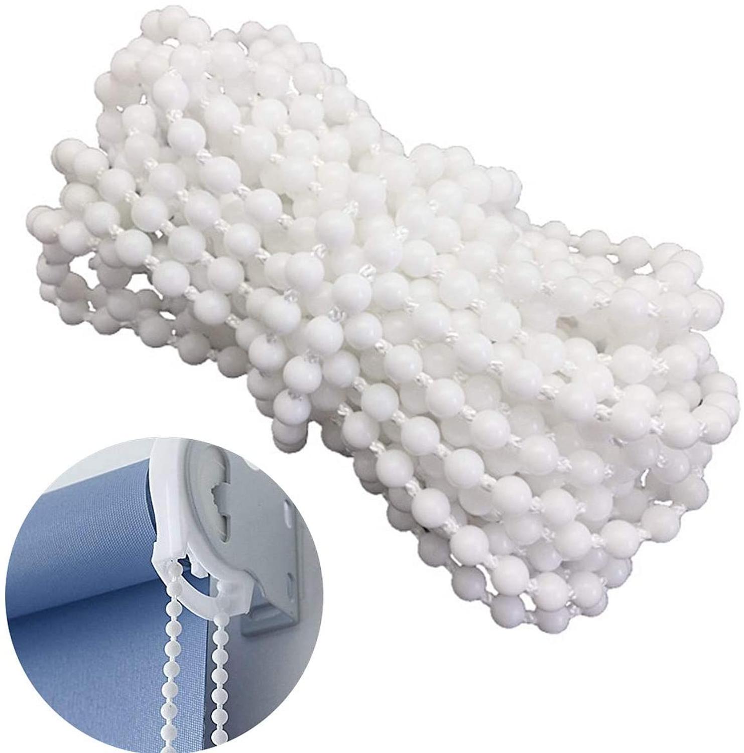 10 yards roller and roman shade blind beaded chain cord ， white plastic roller persienne beaded chain repair ， roller curtain bead rep