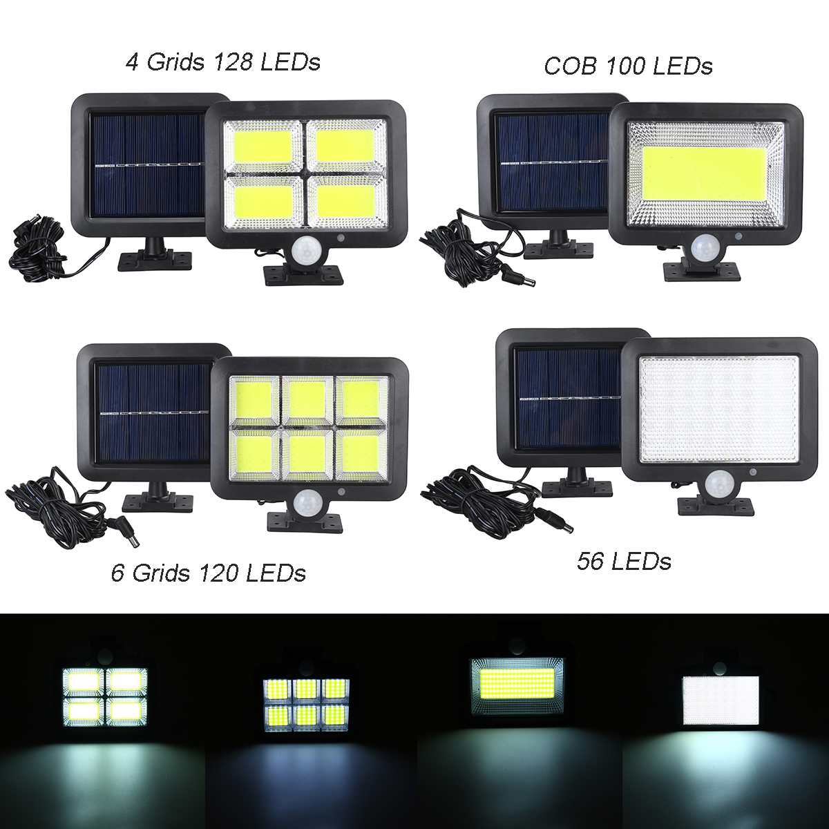 LED/COB Solar Light Outdoor Motion Sensor Wall Light Waterproof Garden Lamp Spotlights Emergency Pathway Street Security Lamp