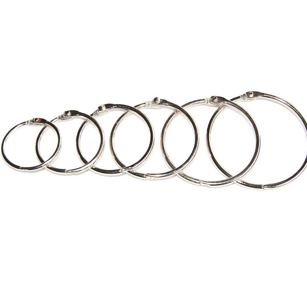 Suministros de encuadernación para álbumes, anillos con bisagras, llavero, aros de libro de hojas sueltas, carpeta de anillos de Metal