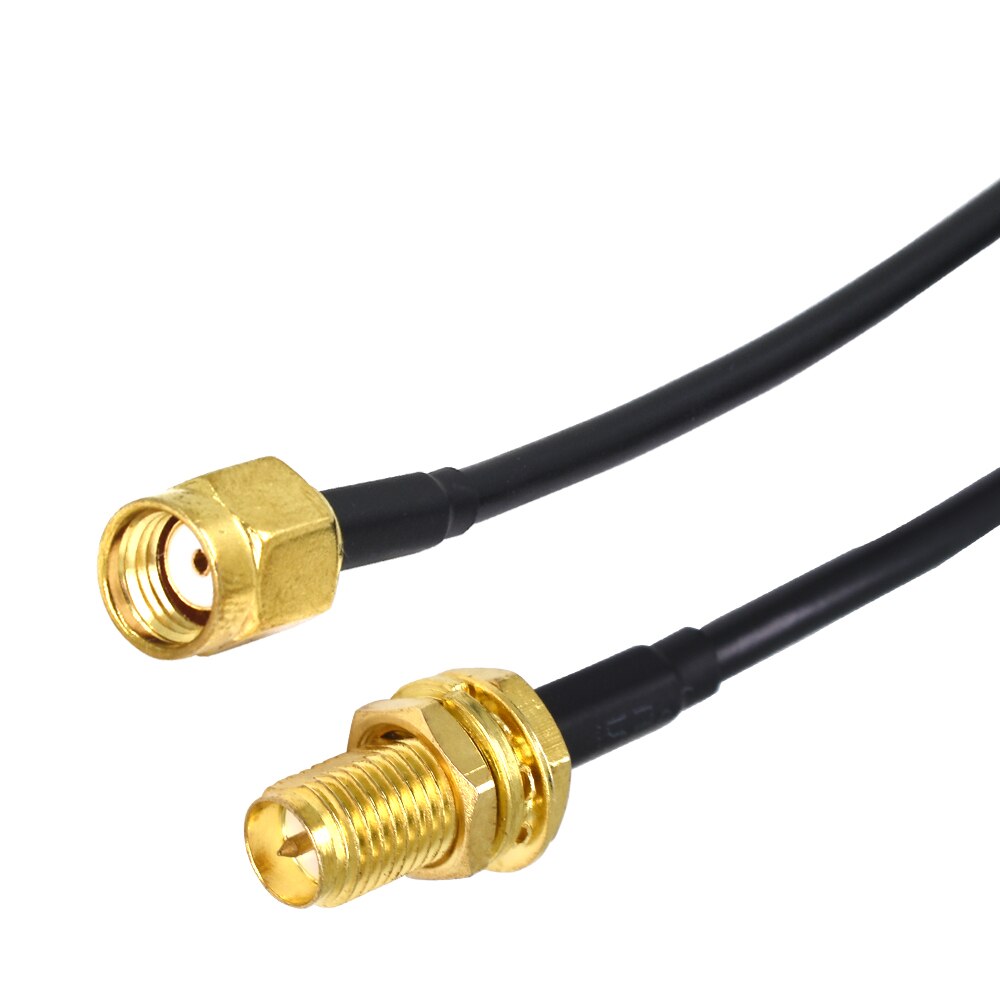 TISHRIC 9M Universal Wifi Antenna Extension Cable Male to Female RG174 RP-SMA Pure Copper Gold Plated Wi-Fi For Router Wlan