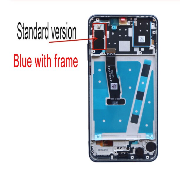 Original testado 2312*1080 display substituição para huawei p30 lite nova 4e lcd tela de toque digitador assembléia MAR-LX1 lx2 al01: Standard Blue