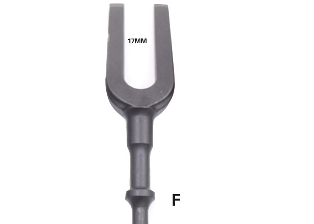 TOABLEVEL Pneumatische Hammer Bits Kugelgelenk Auto Reparatur Werkzeug Entferner Flache Punkt Meißel Flugzeug Luft Trennung Gabel einstellen: 1pc F
