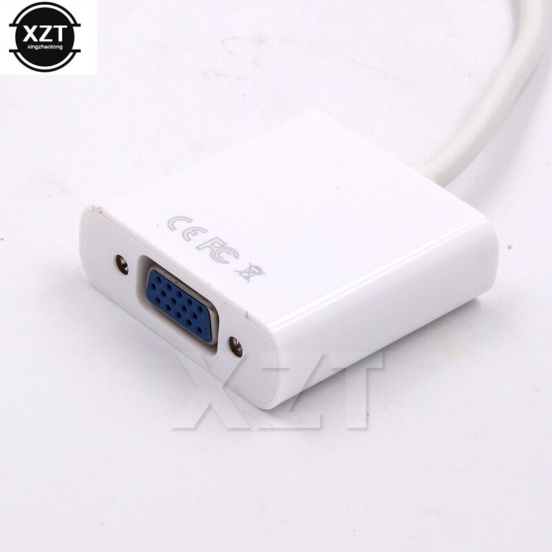 Nyeste mini thunderbolt mini displayport skærmport mini dp til vga kabel adapter 1080p til macbook air pro til imac mac