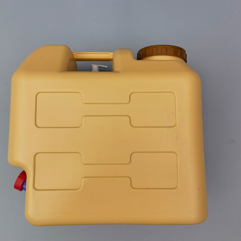 Water Container Water Storage Carrier Jug Dispenser 20L Capacity, with Brown Cap and Spigot, for Camping RV Outdoors Emergency