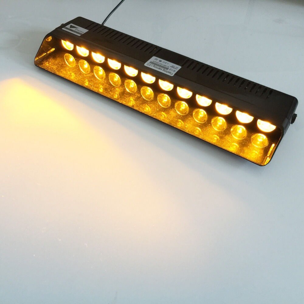 CYAN SOIL BAY coche-estilo Universial brillante 12 LED estroboscópico luces intermitentes ambulancia coche camión emergencia barra de luz rojo