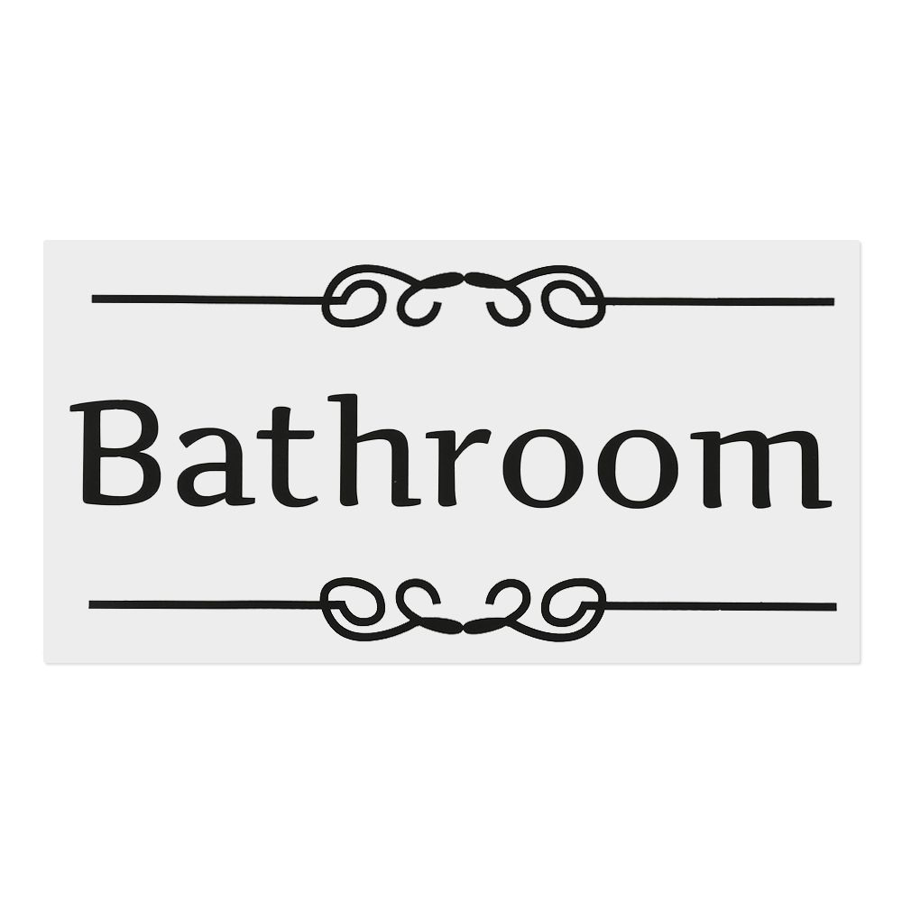 Diy Office Bedroom Playroom Vinyl Wall Art Toilet Decals Entrance Sign Door Stickers: Bathroom