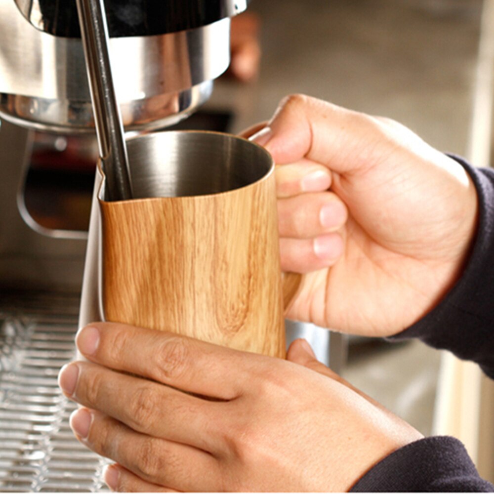 Koffiezetapparaat Melk Werper 350 Ml 600 Ml Opschuimen Jug Pull Bloem Cup Espresso Latte Cappuccino Barista Frothers Geborsteld Gereedschap