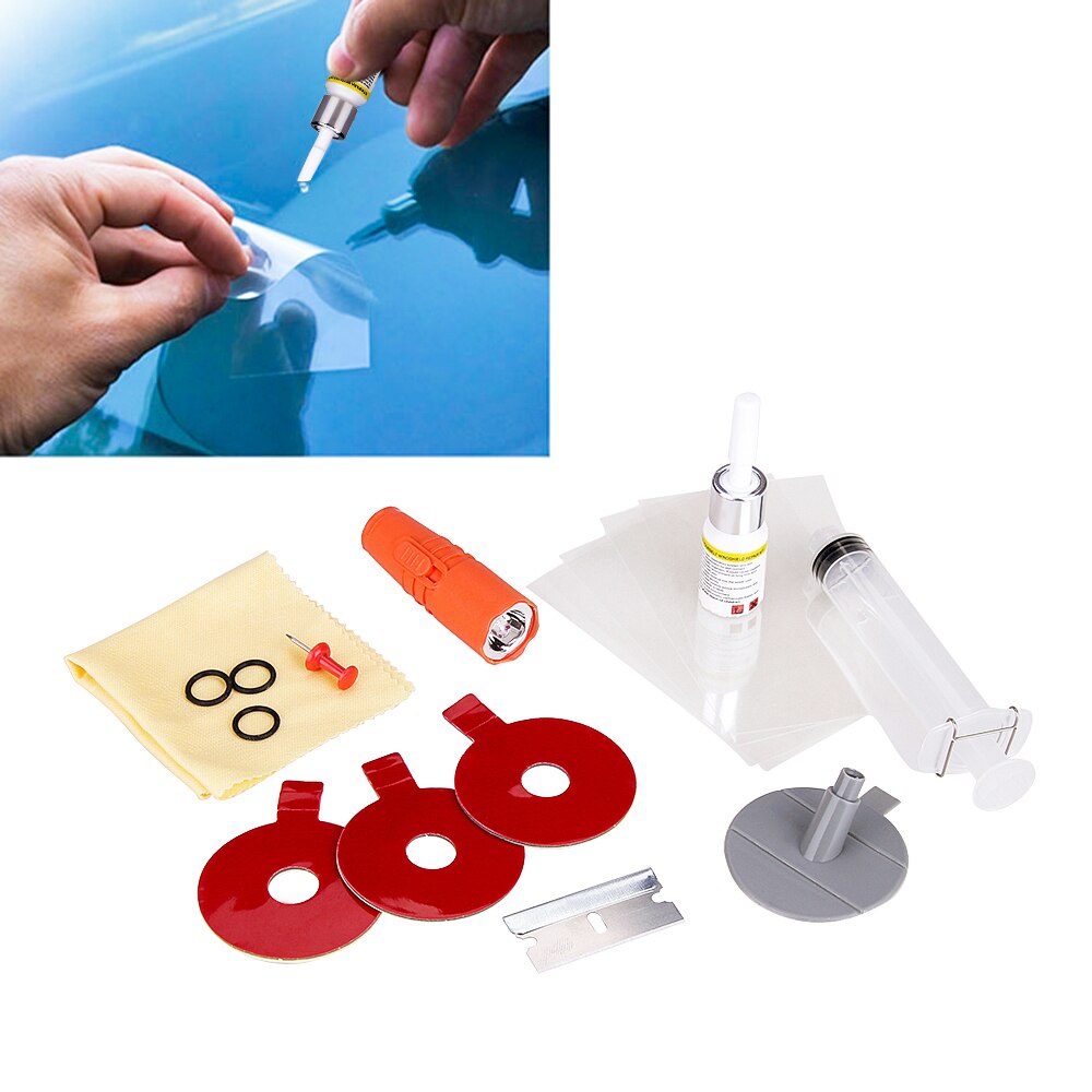 Car Windscreen Repair Kit Glass Windshield Restore Repairing Tools Set UV Light DIY Car Auto Kit Glass for Chip Crack Z2