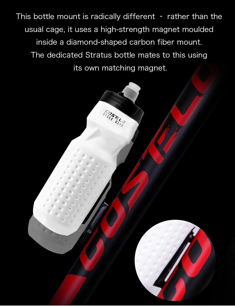Innovation Costello-botella de agua para bicicleta, recipiente de ajuste magnético, botella de agua deportiva, frascos de vidrio de 710 Ml