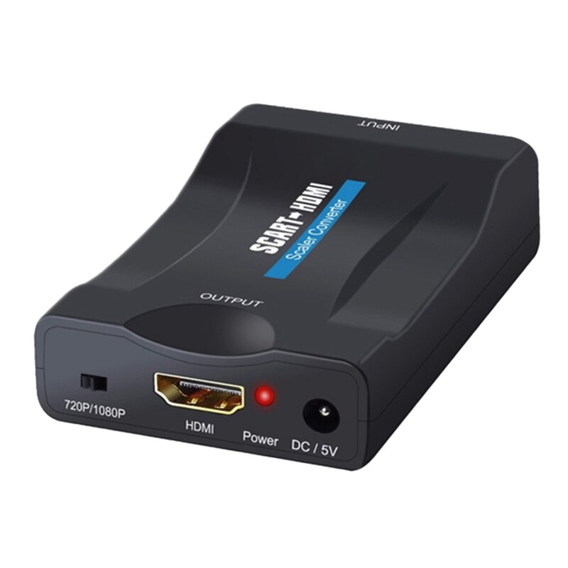 Convertidor de Scart a HDMI, adaptador Scart compatible con HDM 1080P/ 720P, conversor de Audio y vídeo exclusivo: Default Title