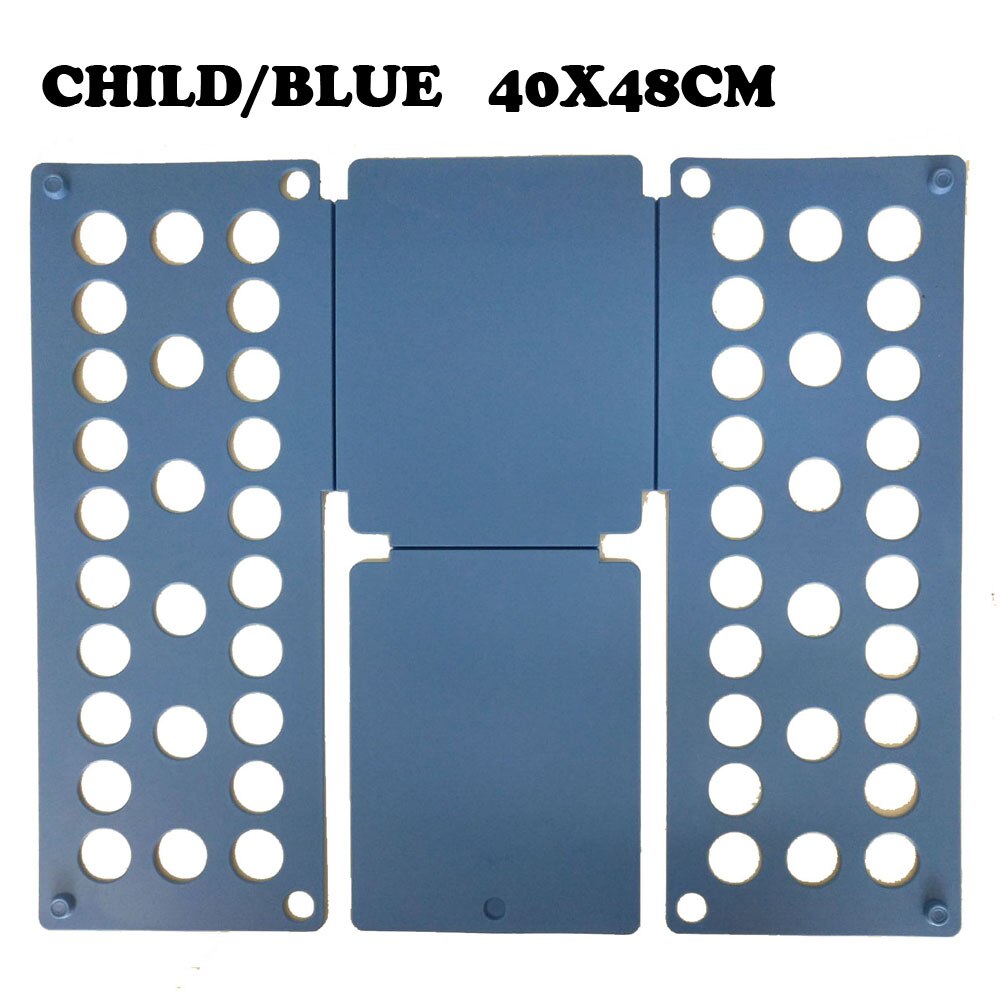Adult Kids Magic Clothes Folding Board Save Time Quick Clothes Pins T Shirts Jumper Organizer Gadgets for Home Clothes Organizer: CHILD-BLUE