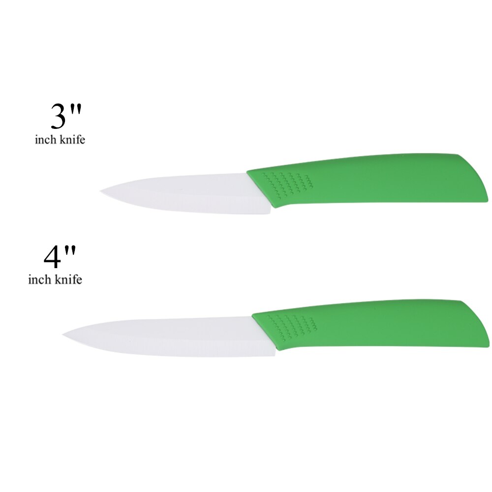 Zirconia Keramische Mes 3 "Paring 4" Utility 5 "Snijden 6" Koksmes Wit Blad Keukenmessen keramische Messen Koken Gereedschap: 3inch and 4inch