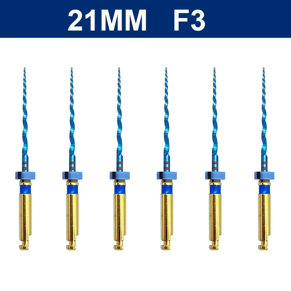 Dental Gold Flexible Files Endo Rotary Files Golden Endodontic Files 19/21/25mm Nickel Titainium Dentistry Root Canal Material
