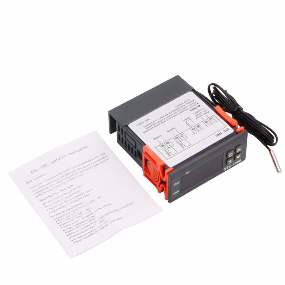 110V220V Digital STC1000 AllPurpose Temperature Controller Thermostat Sensor Temperature Control Products