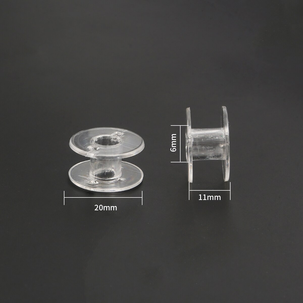 25Pcs Clear Metal Sewing Machine Bobbins Spools Empty Thread Line Spools Plastic Storage Box For Home Sewing Accessories Tools