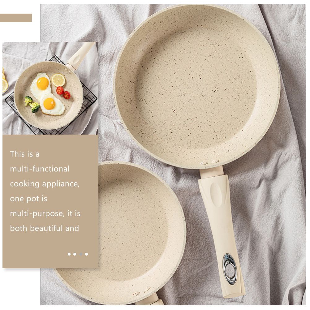 Multi-purpose Frying Pan Kitchen Non-stick Pan Maifan Stone Skillet with Handle