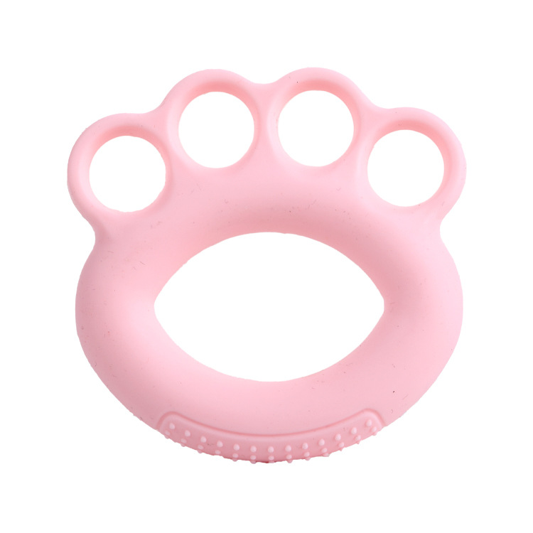 Finger Grip Device Men Women Rehabilitation Physiotherapy Training Finger Exercise Grip Ring Bump Massage Five Finger Trainer: pink 10LB