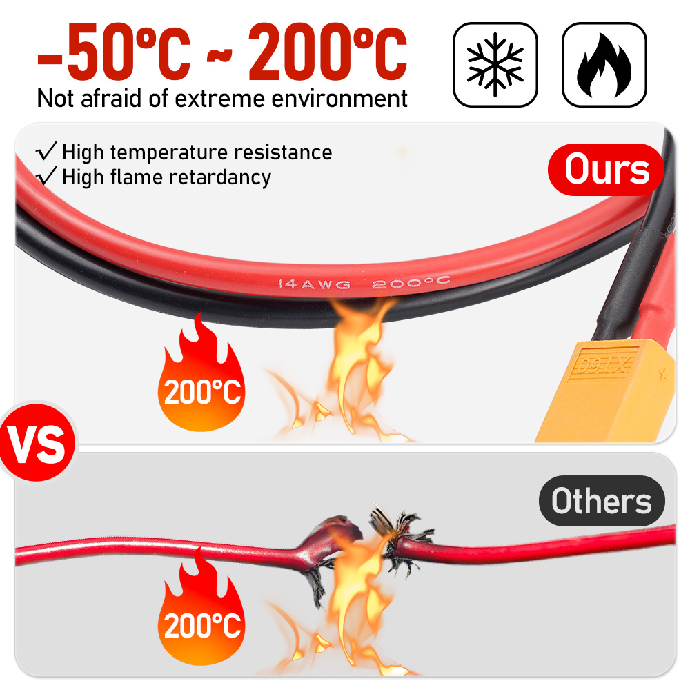 2 Stück xt60 14awg 15cm Anschluss kabel für Ladegerät Profi Ladekabel Motor- Einlauf leitung Stecker oder Buchse Batterie anschluss stecker