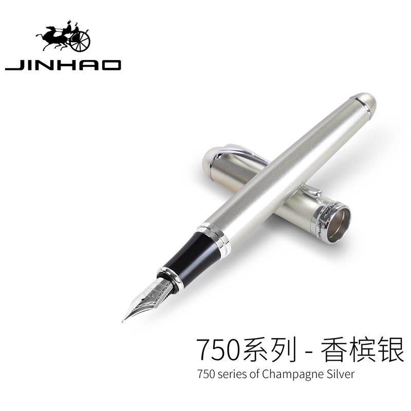 Pluma estilográfica Jinhao X750, estilo exquisito de , pluma de caligrafía de punta de 18KGP, obra de arte para estudiantes y profesores, papelería para escribir firma: Transparente