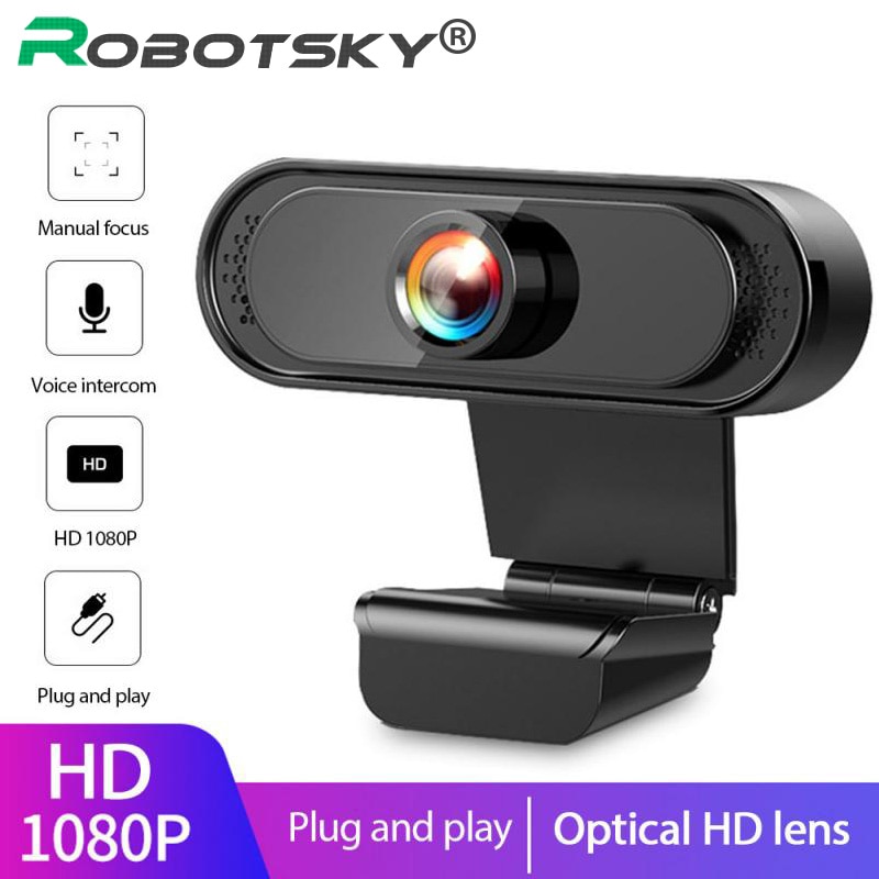 HD Webcam 1080P/720P Web Camera Auto Focus Built-in Noise Reduction Microphone 30fps USB2.0 Web Cam For Laptop Desktop