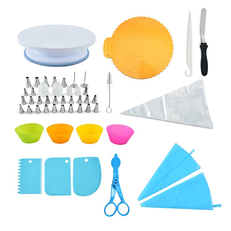 151pcs/set Cake Turntable Set Multifunction Cake Decorating Tool Kit Anti-skid Round Cake Stand Pastry Fondant Tool Baking Tools: B