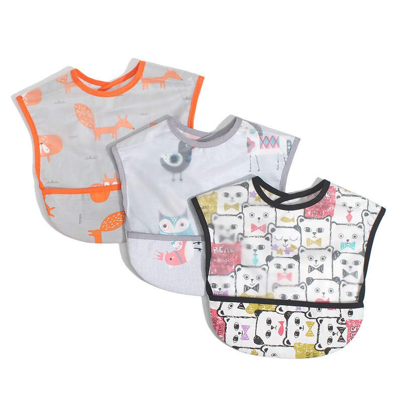 Baby Waterdichte Bib Lente En Zomer Cartoon Baby Uitgekleed Speeksel Handdoek Kind Voeden Bib Wasbare Baby Bib