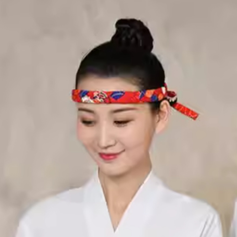 Hand Woven Japanese Cuisine Headband Sushi Head Strap Men Work Chef Vintage Waiter Headdress For Men Women: Transparent