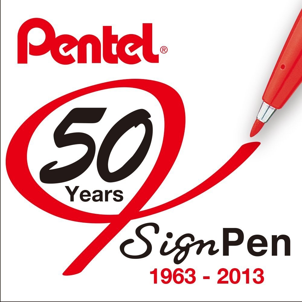 Pentel Sign Pen Fiber-Tipped Pen , Felt Tip Micron Marker Blue Black Red Green Ink
