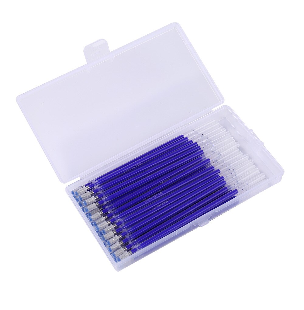 40Pcs Warmte Uitwisbare Pen Hoge Temperatuur Verdwijnen Stof Marker Vullingen Met Opbergdoos Stof Craft Tailoring Accessoires